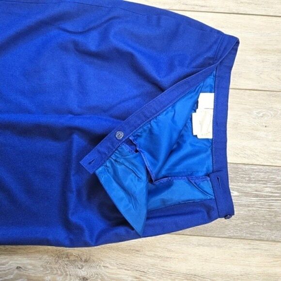 Pendleton Vintage Blue Virgin Wool Skirt Set Women's 10 Made USA Office Siren - Picture 14 of 15